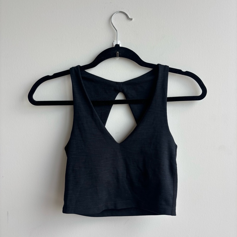 BEYOND YOGA Fresh Cutout Rib Crop Top, Size‎ XS